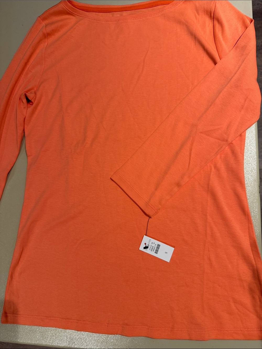 Talbots Bright Orange 3/4-Sleeve Tee